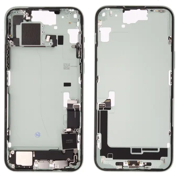 Korpus środkowy (Pulled C) incl. small parts - Zielony; do iPhone 15 Plus
