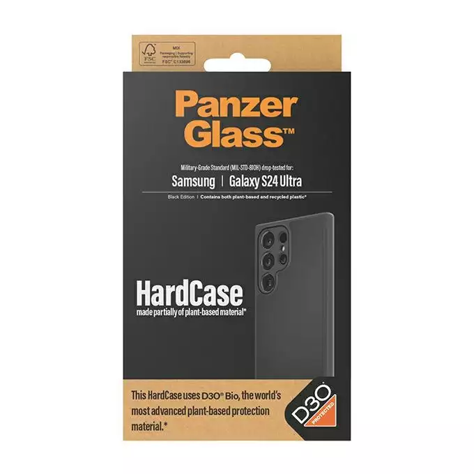 PanzerGlass HardCase Sam S24 Ultra S928 D3O 3xMilitary grade czarny/black 1218