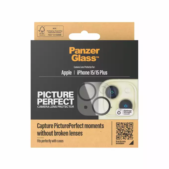 PanzerGlass Picture Perfect iPhone 15 6.1&quot; / 15 Plus 6.7&quot; czarny/black 1136 camera lens