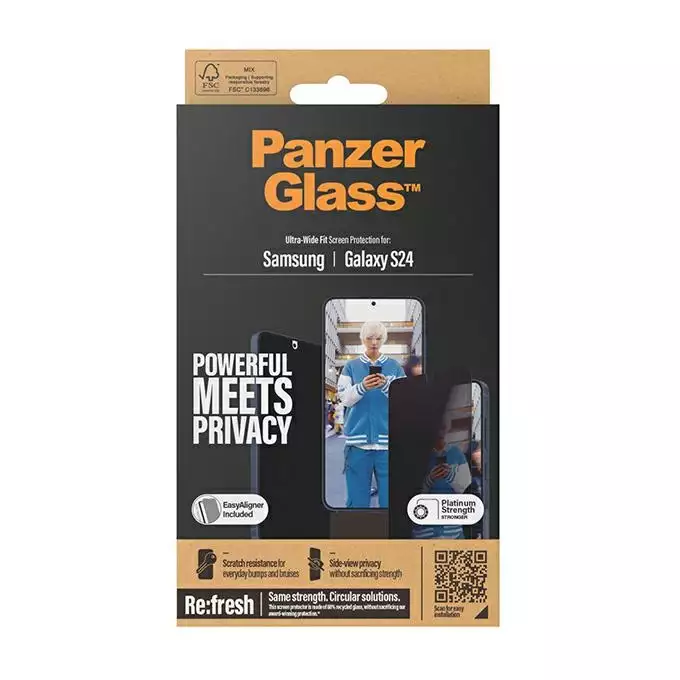 PanzerGlass Ultra-Wide Fit Sam S24 S921 Privacy Screen Protection Easy Aligner Included P7350