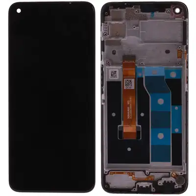 Wyświetlacz LCD (incl. frame) - Czarny; Realme 6s