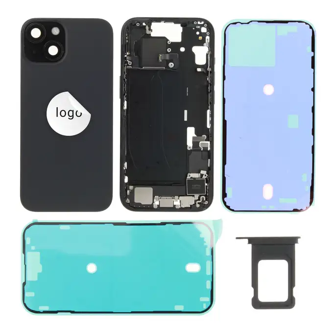 Klapka baterii (Pulled A) incl. small parts - Czarna; do iPhone 15