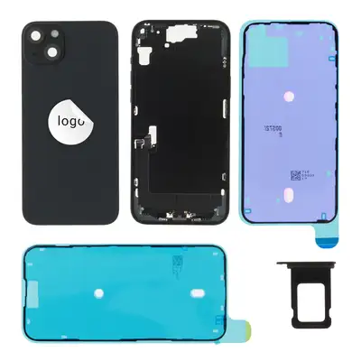 Klapka baterii (Pulled A) incl. small parts - Czarna; do iPhone 15 Plus