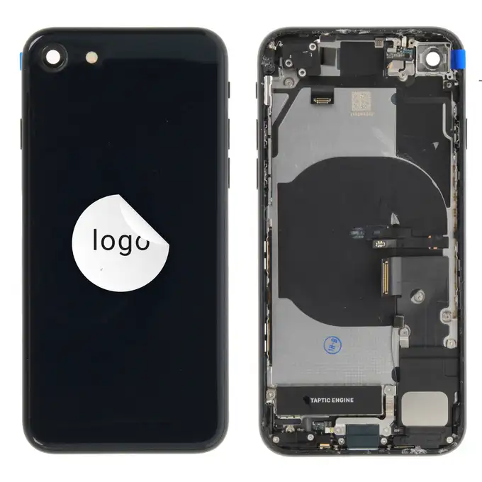 Klapka baterii (Pulled A) incl. small parts - Czarna; do iPhone SE (2022)