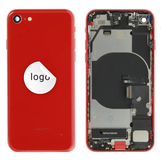 Klapka baterii (Pulled A) incl. small parts - Czerwona; do iPhone SE (2022)