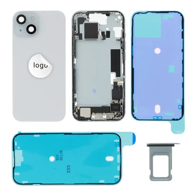 Klapka baterii (Pulled A) incl. small parts - Niebieska; do iPhone 15