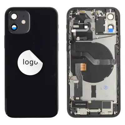 Klapka baterii (Pulled B) incl. small parts - Czarna; do iPhone 12