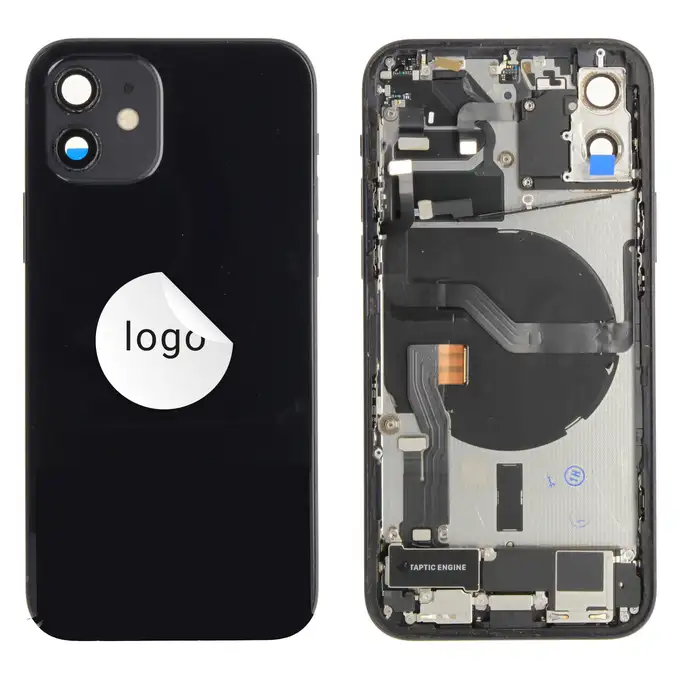 Klapka baterii (Pulled B) incl. small parts - Czarna; do iPhone 12