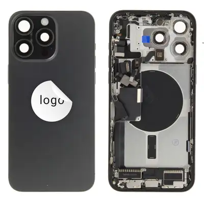 Klapka baterii (Pulled B) incl. small parts - Czarna; do iPhone 15 Pro Max