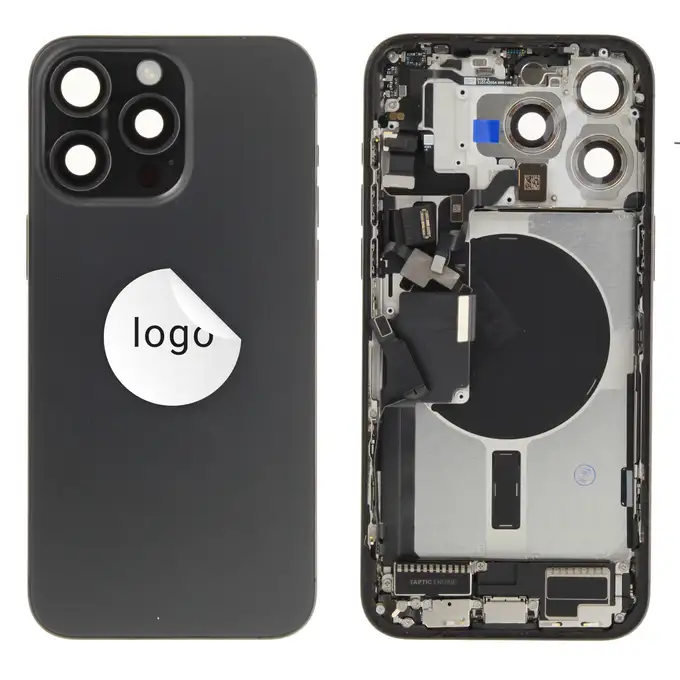 Klapka baterii (Pulled B) incl. small parts - Czarna; do iPhone 15 Pro Max