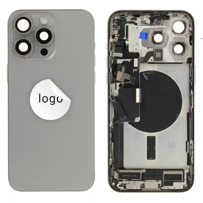 Klapka baterii (Pulled B) incl. small parts - Szara; do iPhone 15 Pro Max