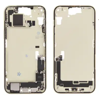 Korpus środkowy (Pulled A) incl. small parts - Żółty; do iPhone 15 Plus