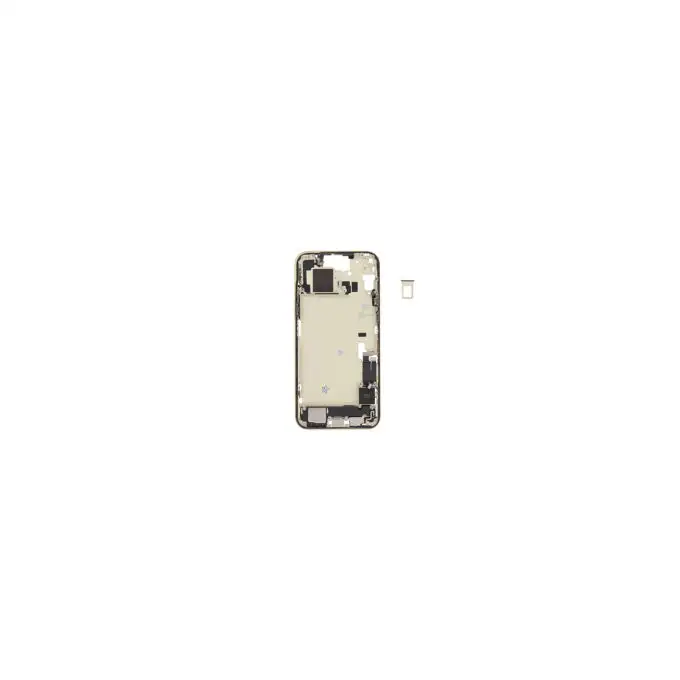 Korpus środkowy (Pulled A) incl. small parts - Żółty; do iPhone 15 Plus