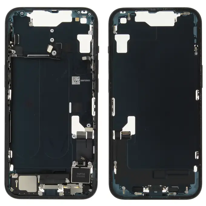 Korpus środkowy (Pulled C) incl. small parts - Czarny; do iPhone 14