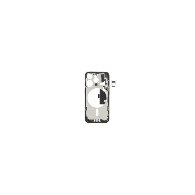 Korpus środkowy (Pulled C) incl. small parts - Czarny; do iPhone 15 Pro
