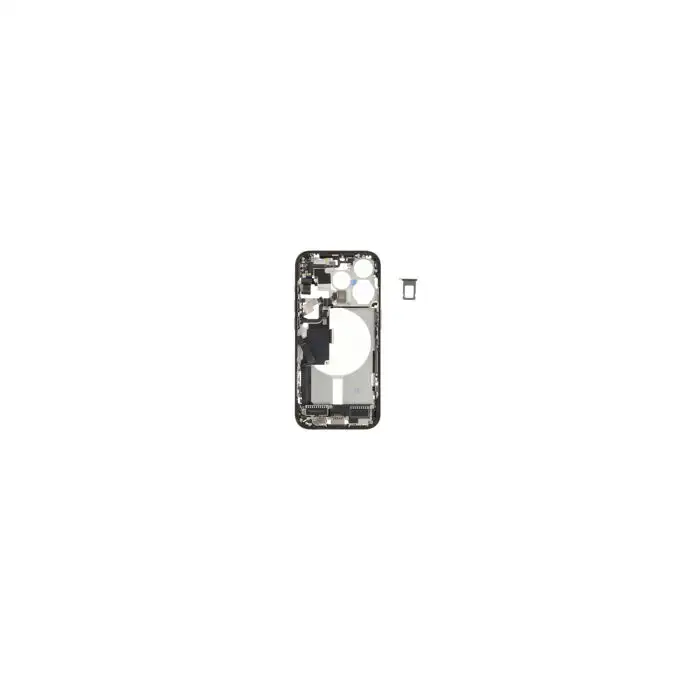 Korpus środkowy (Pulled C) incl. small parts - Czarny; do iPhone 15 Pro