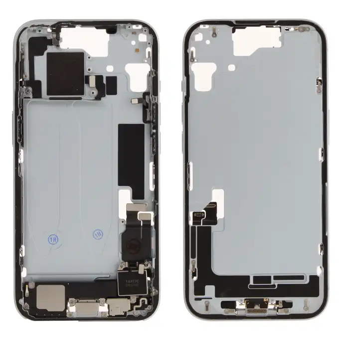 Korpus środkowy (Pulled C) incl. small parts - Niebieski; do iPhone 15