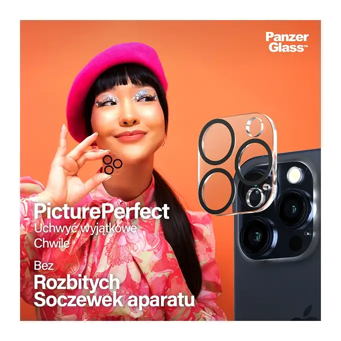 PanzerGlass Picture Perfect iPhone 15 Pro 6.1&quot; / 15 Pro Max 6.7&quot; czarny/black 1137 camera lens