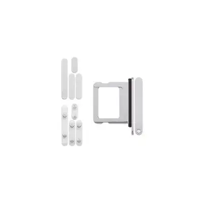 Zestaw przycisków + szufladka karty sim do iPhone 16 Plus - biały