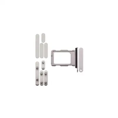 Zestaw przycisków + szufladka karty sim do iPhone 16 Pro Max - szary
