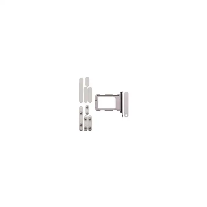 Zestaw przycisków + szufladka karty sim do iPhone 16 Pro Max - szary