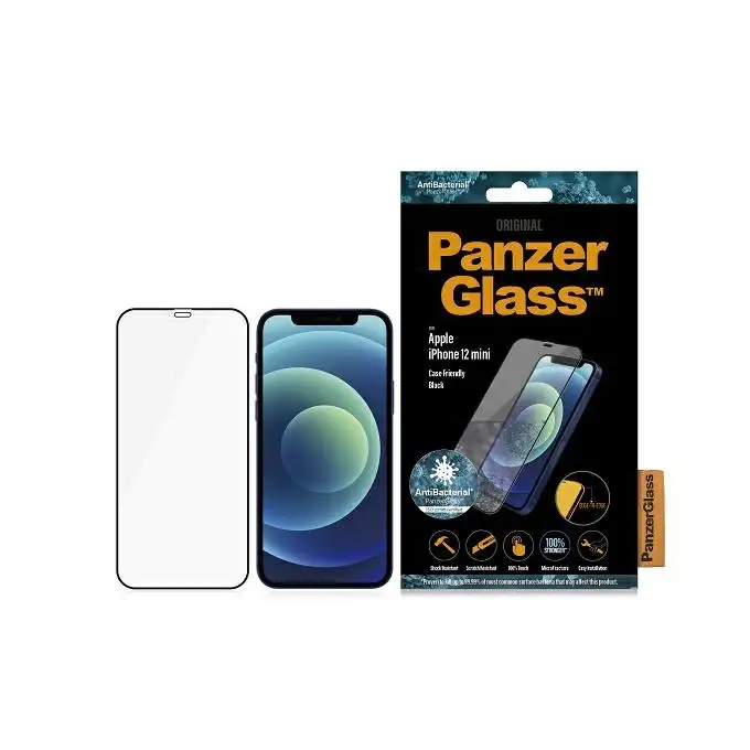 Szkło ochronne E2E Super+ do iPhone 12 Mini PanzerGlass, antybakteryjne MicroFracture