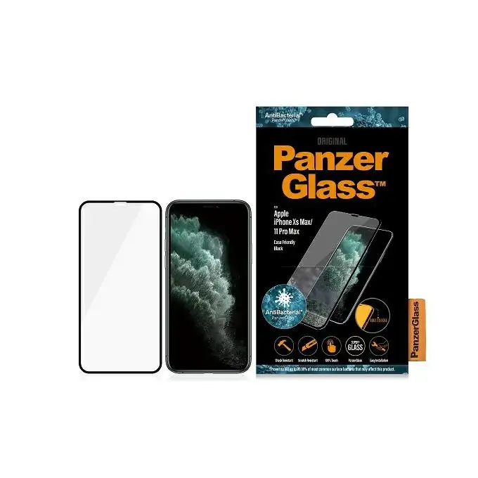 Szkło ochronne E2E Super+ do iPhone XS Max / 11 Pro Max PanzerGlass, antybakteryjne