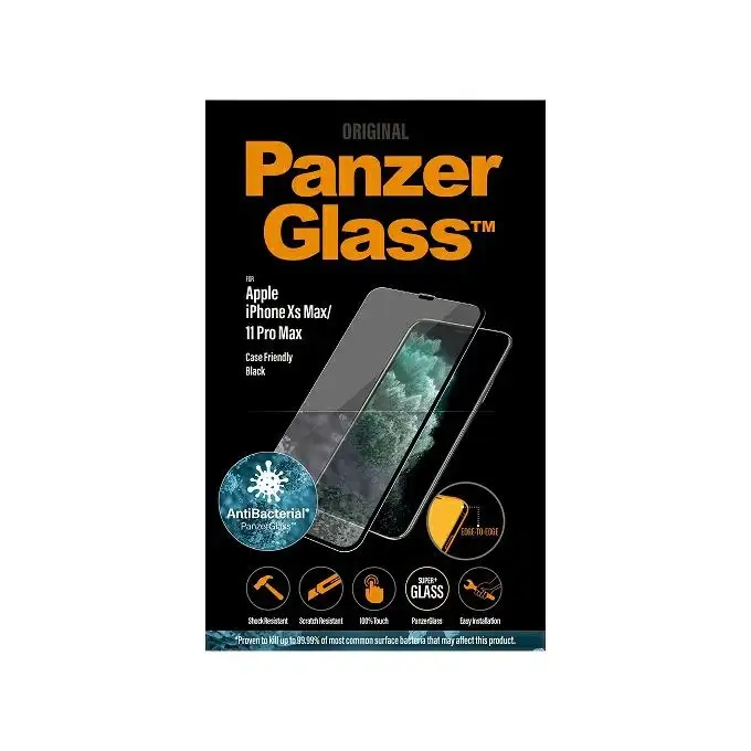 Szkło ochronne E2E Super+ do iPhone XS Max / 11 Pro Max PanzerGlass, antybakteryjne
