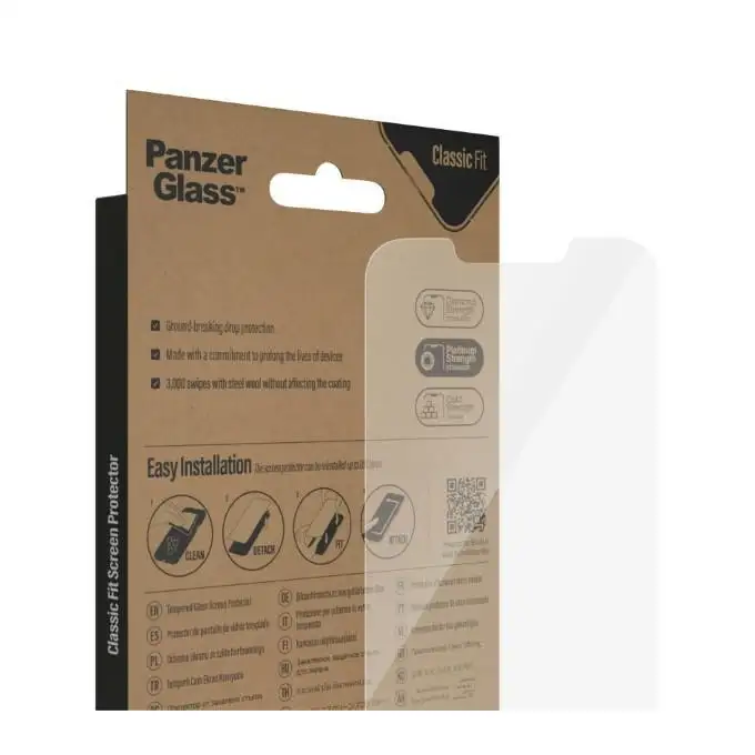 Szkło ochronne do iPhone 14 / 13 Pro / 13 PanzerGlass Classic Fit, antybakteryjne