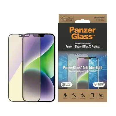 Szkło ochronne do iPhone 14 Plus / 13 Pro Max (6,7&quot;) PanzerGlass, antybakteryjne, filtr światła niebieskiego, z aplikatorem