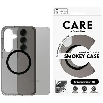 Etui CARE by PanzerGlass Flagship Urban Combat Black QI do Samsung Galaxy S25, dymne