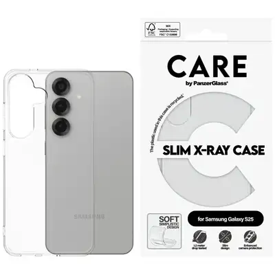 Etui do Samsung Galaxy S25 CARE by PanzerGlass Fashion X-Ray, przezroczyste
