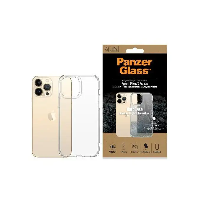 Etui do iPhone 13 Pro Max PanzerGlass HardCase, antybakteryjne, Military grade, przezroczyste