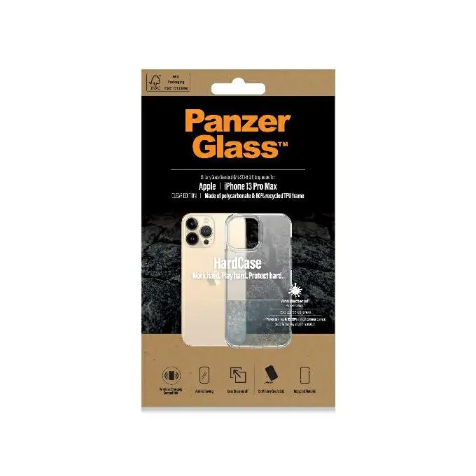 Etui do iPhone 13 Pro Max PanzerGlass HardCase, antybakteryjne, Military grade, przezroczyste
