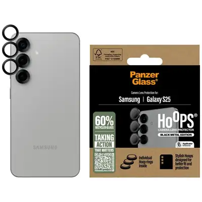 Osłona obiektywu Hoops do Samsung Galaxy S25 PanzerGlass, czarna