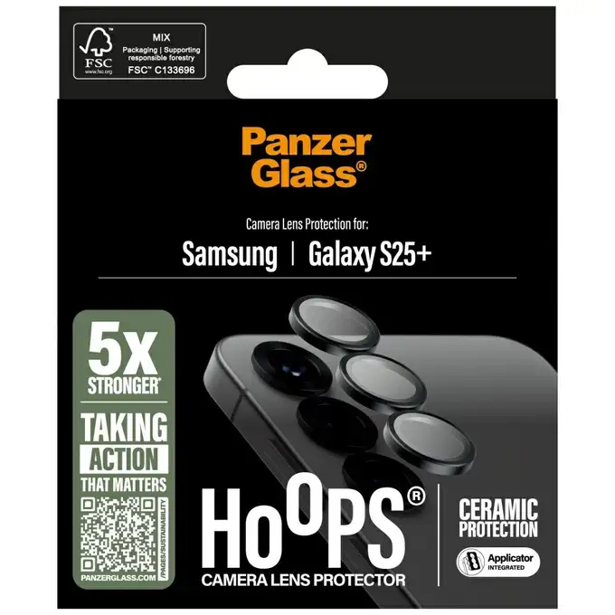 Osłona obiektywu ceramiczna Hoops do Samsung Galaxy S25+ PanzerGlass