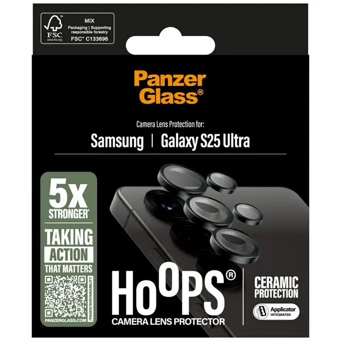Osłona obiektywu ceramiczna Hoops do Samsung Galaxy S25 Ultra PanzerGlass
