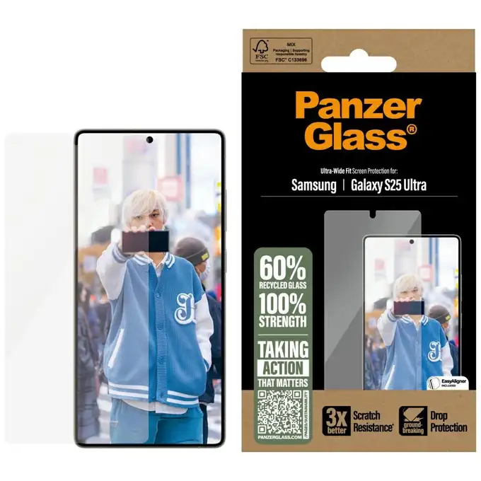 Szkło hartowane Ultra-Wide Fit do Samsung Galaxy S25 Ultra PanzerGlass