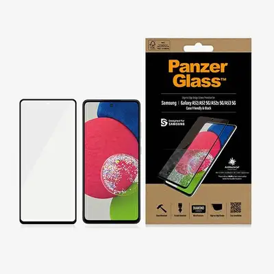 Szkło ochronne E2E Microfracture do Samsung A52 / A52 5G / A53 5G PanzerGlass, Case Friendly, antybakteryjne, czarne