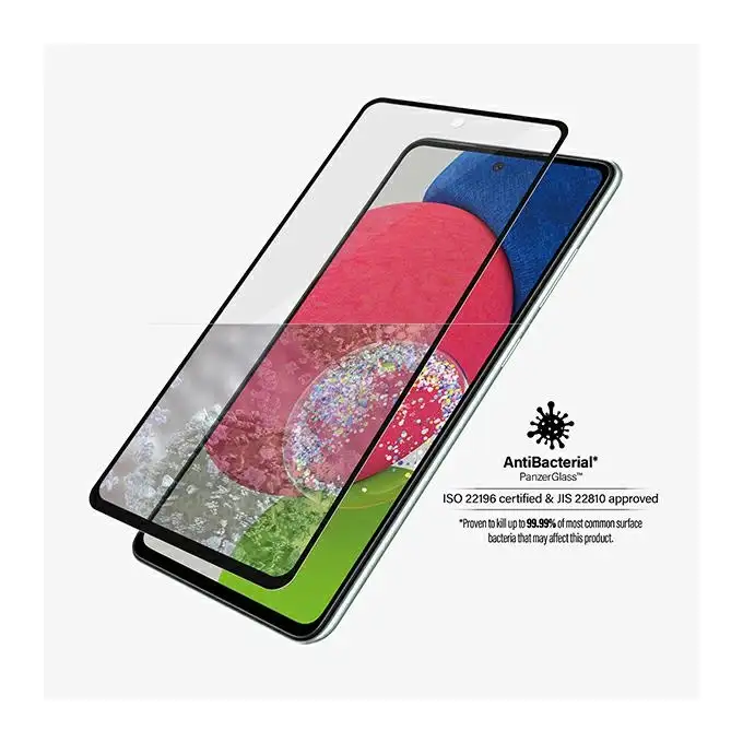 Szkło ochronne E2E Microfracture do Samsung A52 / A52 5G / A53 5G PanzerGlass, Case Friendly, antybakteryjne, czarne
