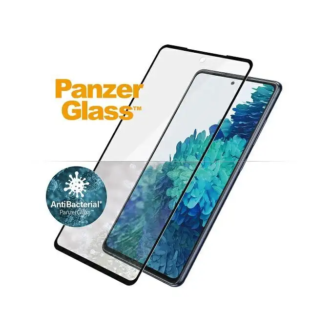 Szkło ochronne E2E Microfracture do Samsung S20 FE (G781) PanzerGlass, Case Friendly, FingerPrint, antybakteryjne, czarne