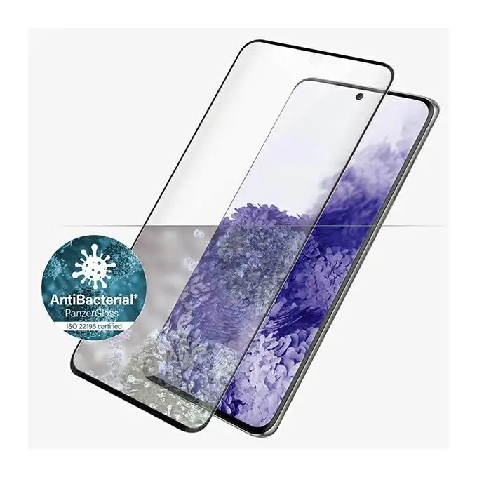 Szkło ochronne E2E Microfracture do Samsung S21 Ultra (G998) PanzerGlass, Case Friendly, FingerPrint, antybakteryjne, czarne