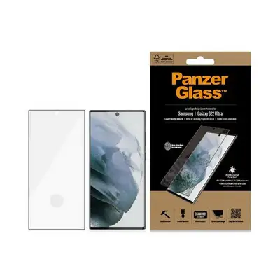 Szkło ochronne E2E Microfracture do Samsung S22 Ultra (G908) PanzerGlass, Case Friendly, antybakteryjne, czarne