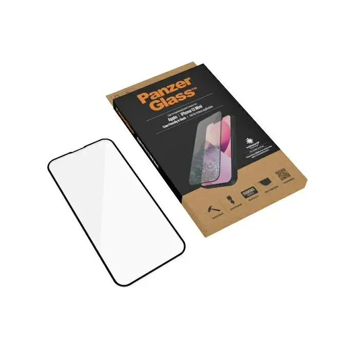 Szkło ochronne E2E Microfracture do iPhone 13 Mini PanzerGlass, Case Friendly, antybakteryjne, czarne