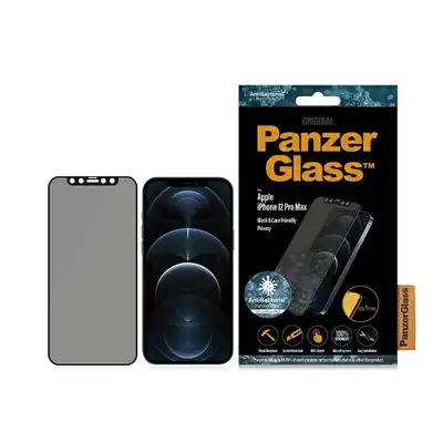 Szkło ochronne E2E Super+ do iPhone 12 Pro Max PanzerGlass, antybakteryjne Microfracture, Privacy