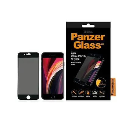 Szkło ochronne E2E Super+ do iPhone 6 / 6s / 7 / 8 / SE 2020 / SE 2022 PanzerGlass, Privacy