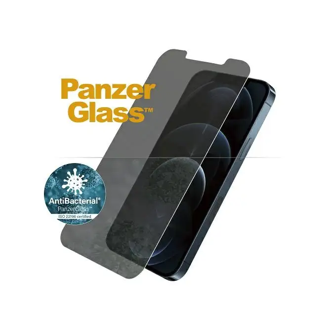 Szkło ochronne Standard Super+ do iPhone 12 Pro Max PanzerGlass, Privacy, antybakteryjne