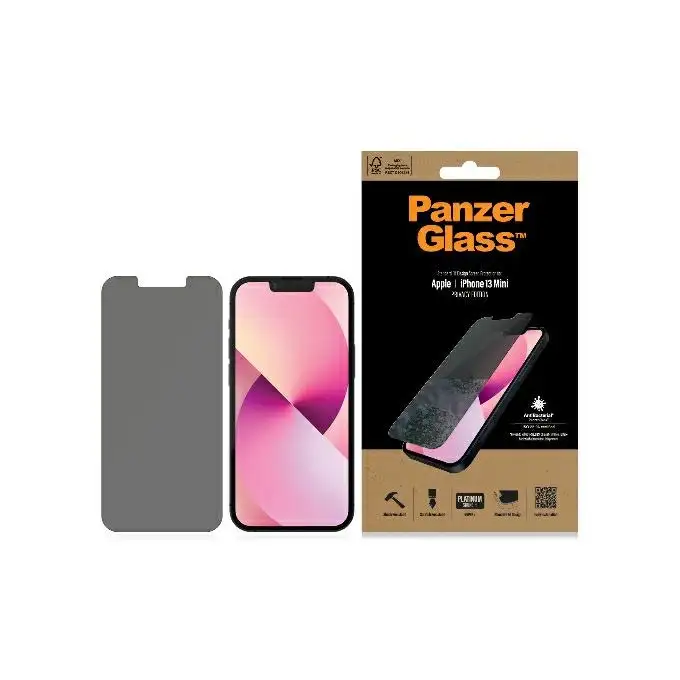 Szkło ochronne Standard Super+ do iPhone 13 Mini (5,4&quot;) PanzerGlass, Privacy, antybakteryjne