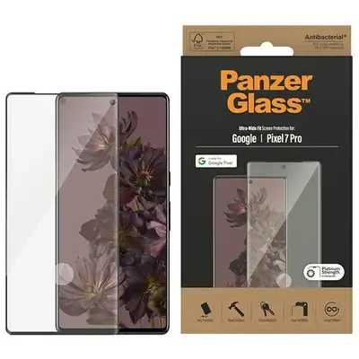 Szkło ochronne do Google Pixel 7 Pro PanzerGlass, antybakteryjne, czarne