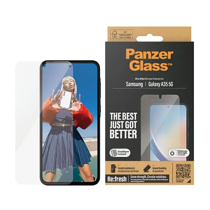 Szkło ochronne do Samsung A35 5G (A356) PanzerGlass, z aplikatorem